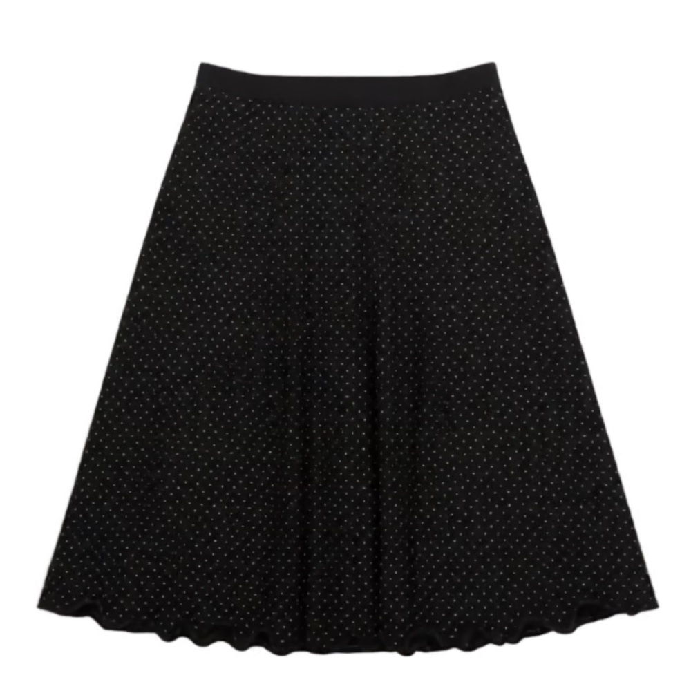 Liz Claiborne Black Polka Dot Skirt Size Medium